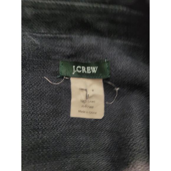 J.Crew 100% Linen Raw Hem Washed Utility Blazer Jacket M Navy Preppy Military - Picture 5 of 8